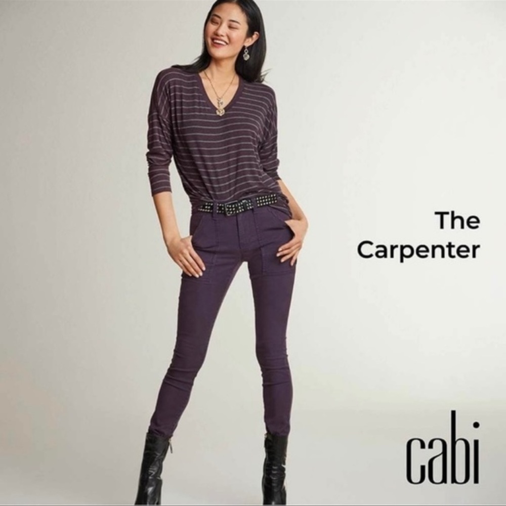Cabi size 10 purple carpenter pants. New- never worn